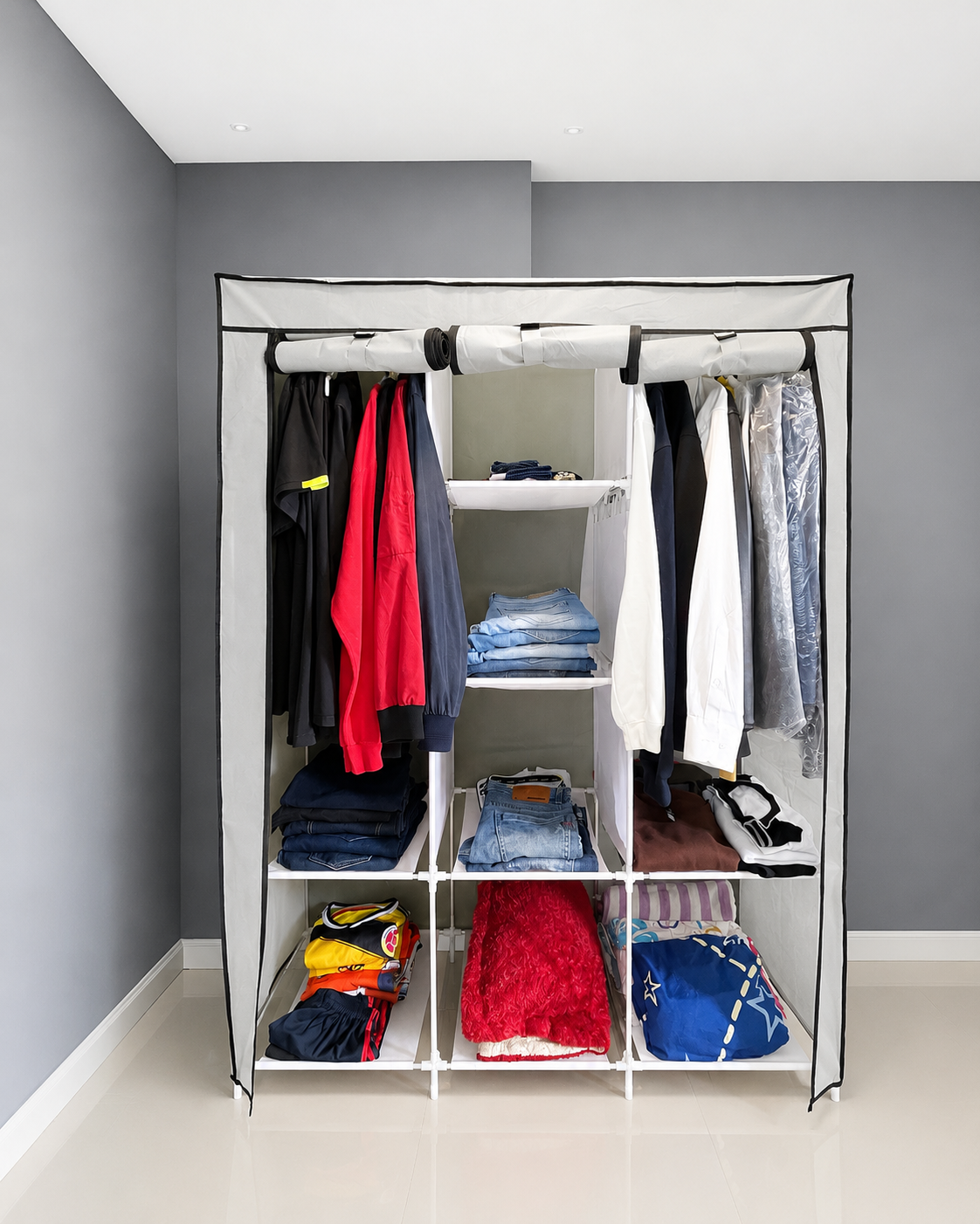 COMBO ORGANIZADOR 2 EN 1 | ARMARIO PORTATIL +ZAPATERO DE 6 NIVELES| ENVIO GRATIS